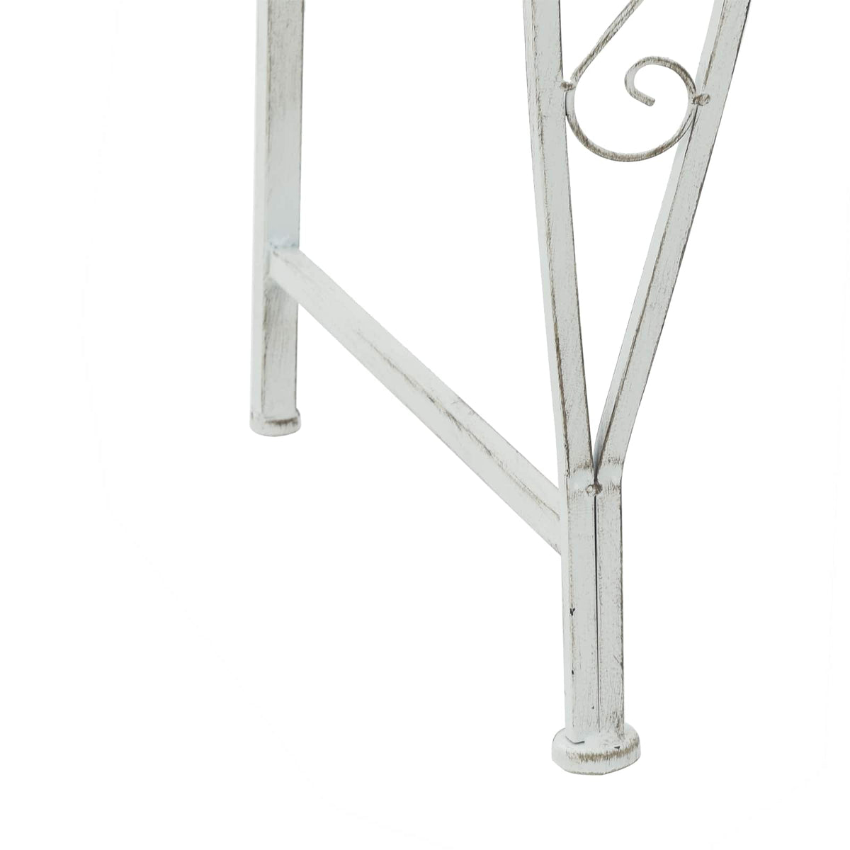 Tree Bench 4-Seater 160 x 80 x 89 cm Steel Antique White
