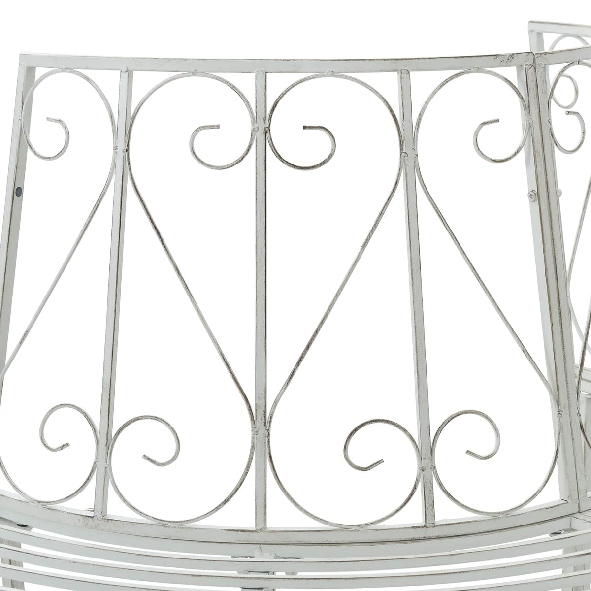 Tree Bench 4-Seater 160 x 80 x 89 cm Steel Antique White