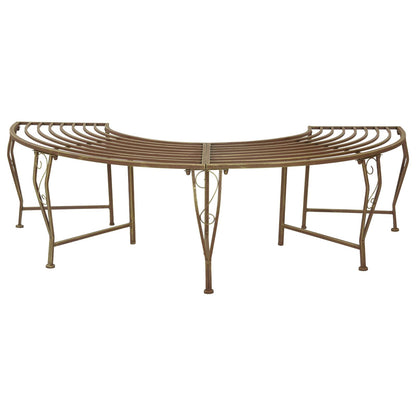 Tree Bench 4-Seater 160 x 80 x 44 cm Steel Antique Brown