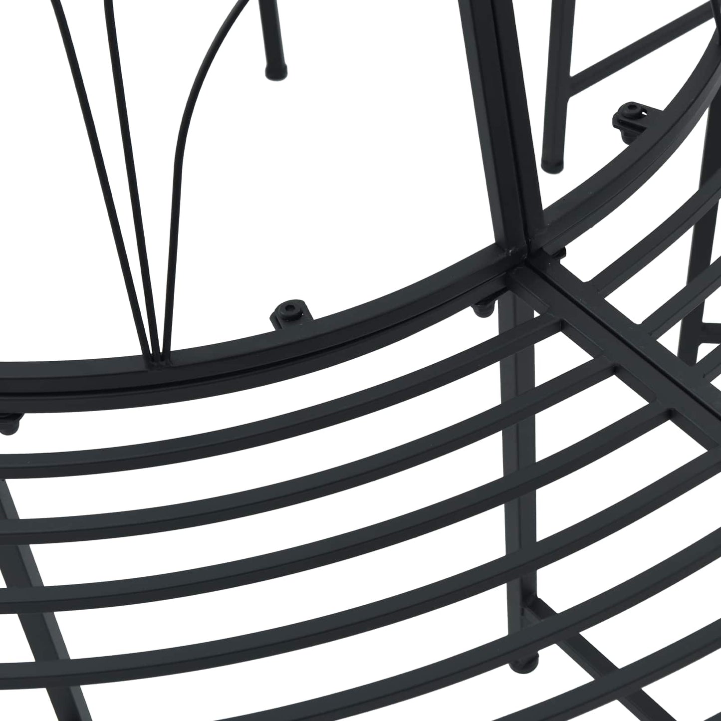 Tree Bench 8-Seater Ø 160 x 89 cm Steel Black Round