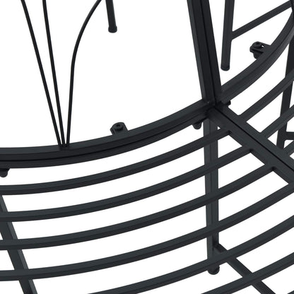 Tree Bench 8-Seater Ø 160 x 89 cm Steel Black Round