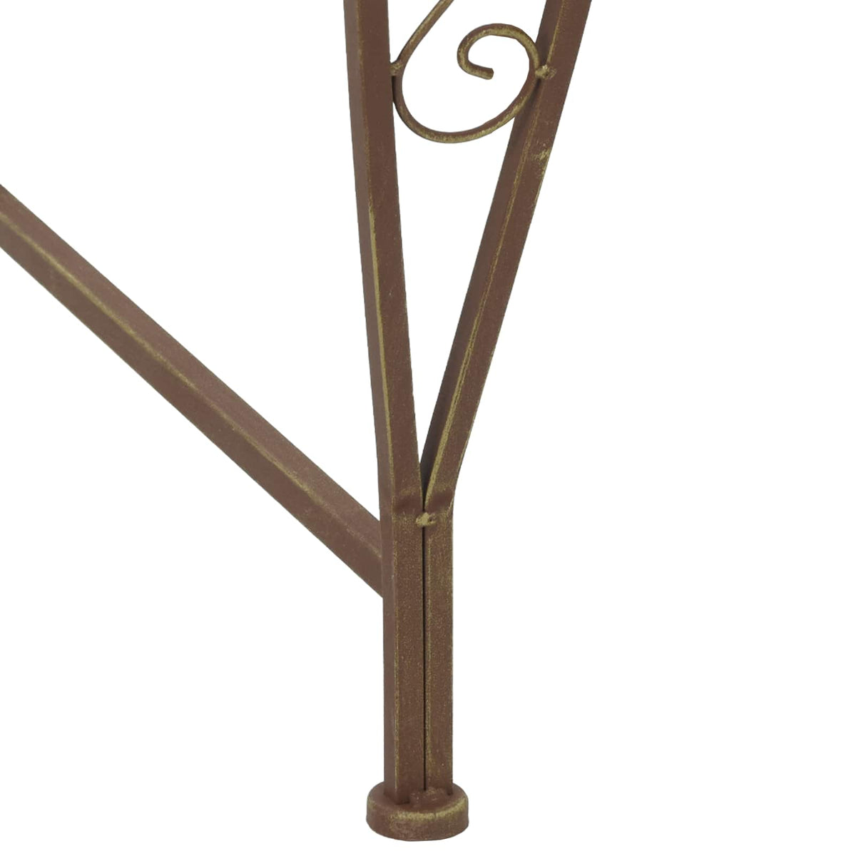 Tree Bench 8-Seater Ø 160 x 89 cm Steel Antique Brown Round