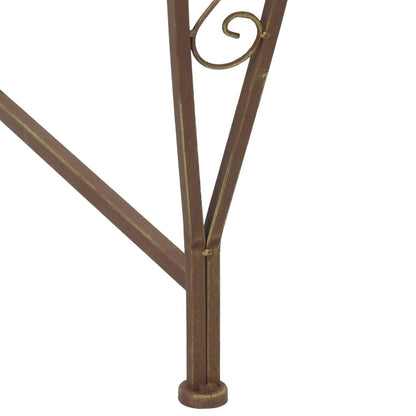 Tree Bench 8-Seater Ø 160 x 89 cm Steel Antique Brown Round