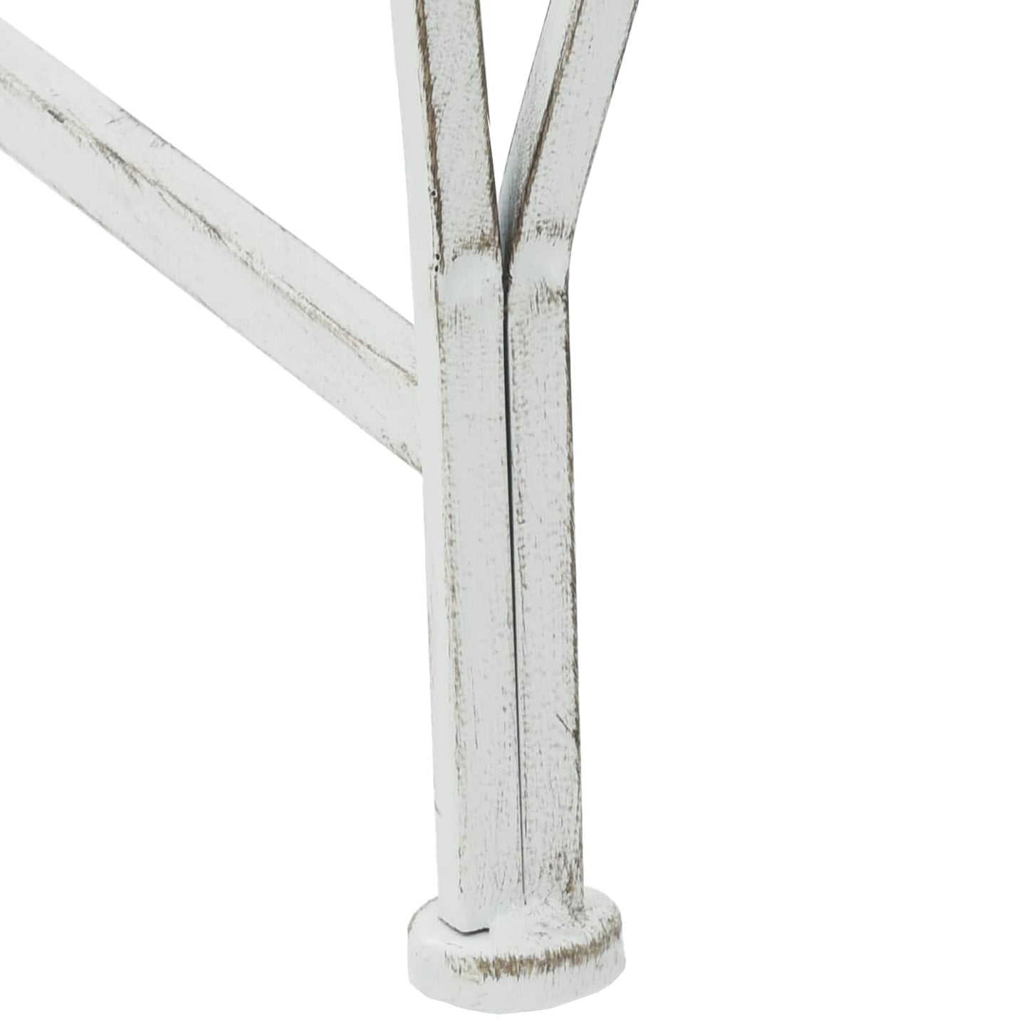 Tree Bench 4-Seater 160 x 80 x 89 cm Steel Antique White
