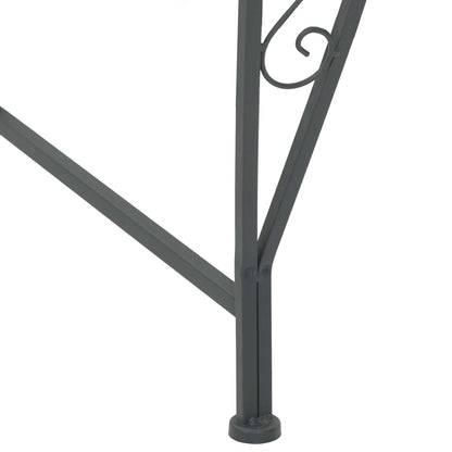 Tree Bench 8-Seater Ø 160 x 89 cm Steel Silver Grey Round