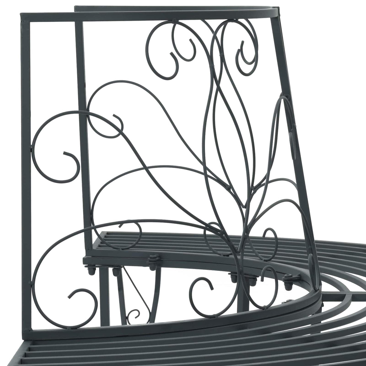 Tree Bench 4-Seater 160 x 80 x 89 cm Steel Silver Grey