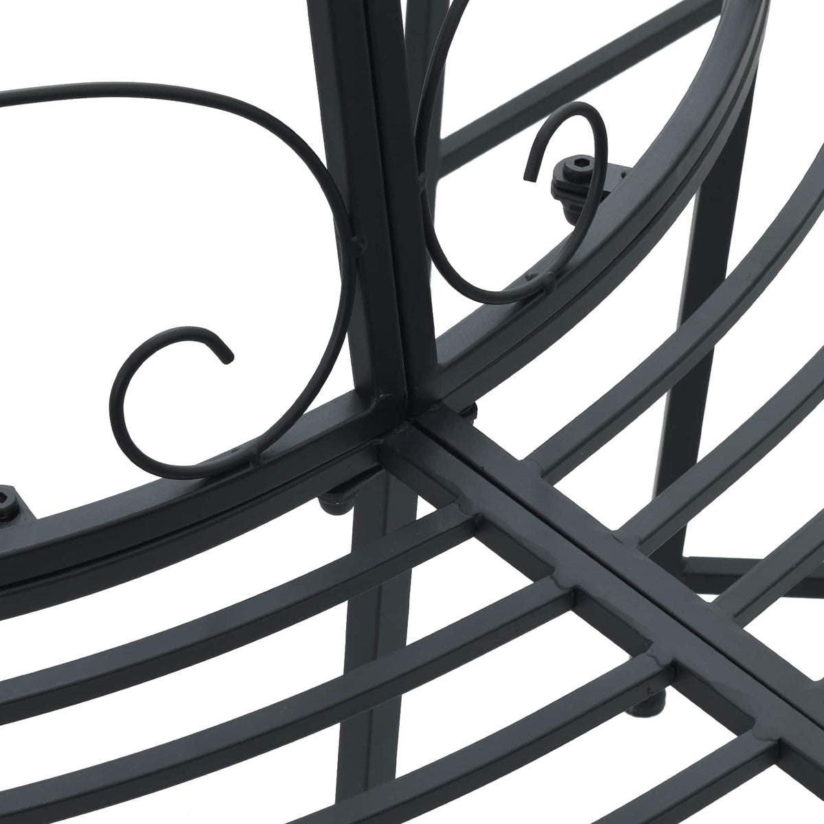 Tree Bench 8-Seater Ø 160 x 89 cm Steel Black Round