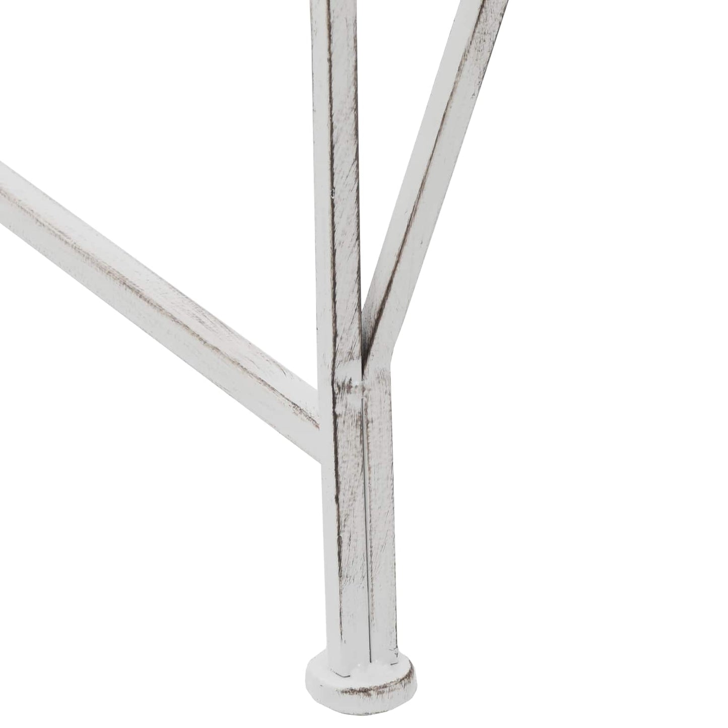 Tree Bench 4-Seater 160 x 80 x 89 cm Steel Antique White