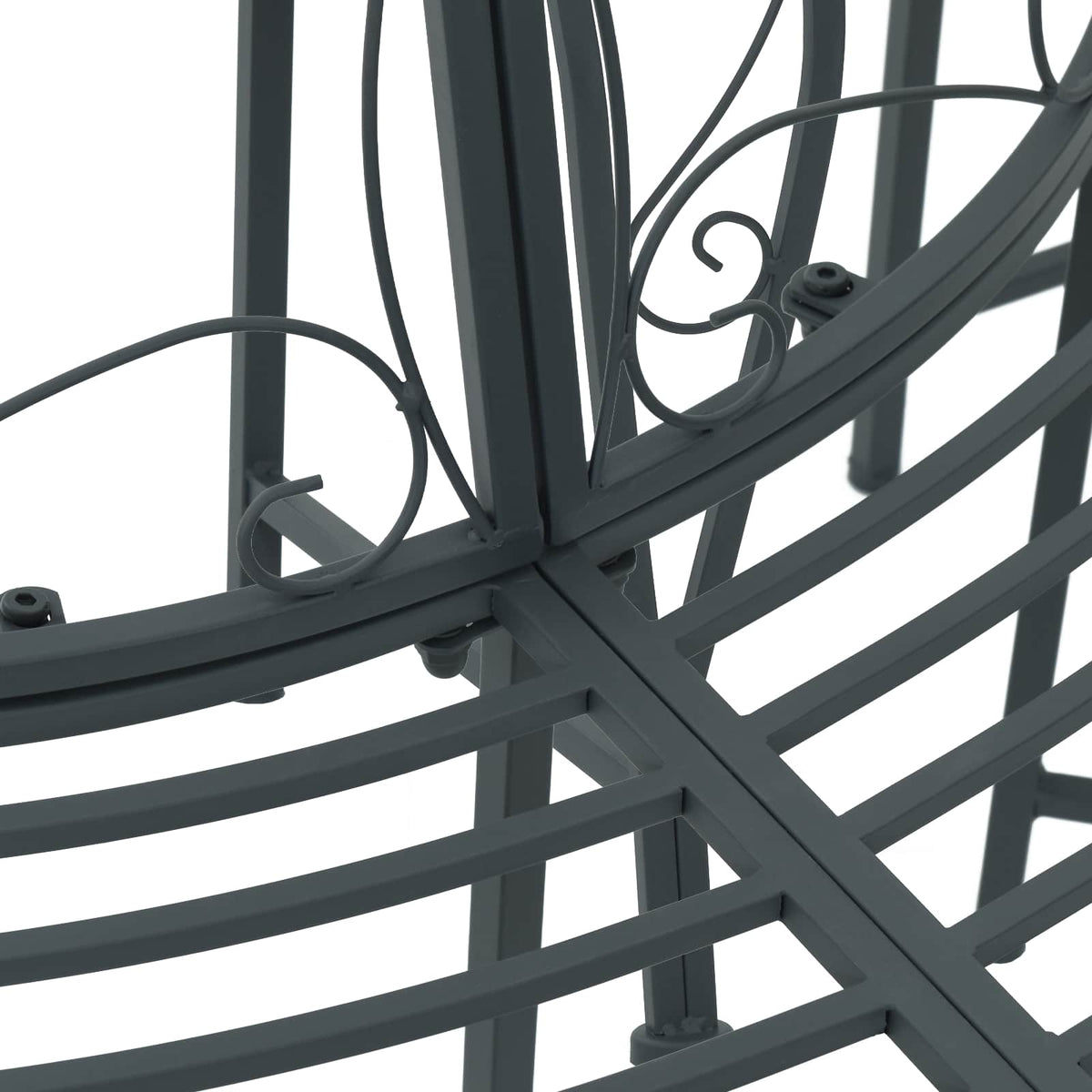 Tree Bench 4-Seater 160 x 80 x 89 cm Steel Silver Grey