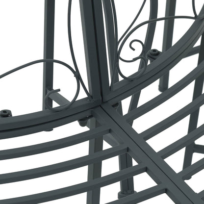 Tree Bench 4-Seater 160 x 80 x 89 cm Steel Silver Grey