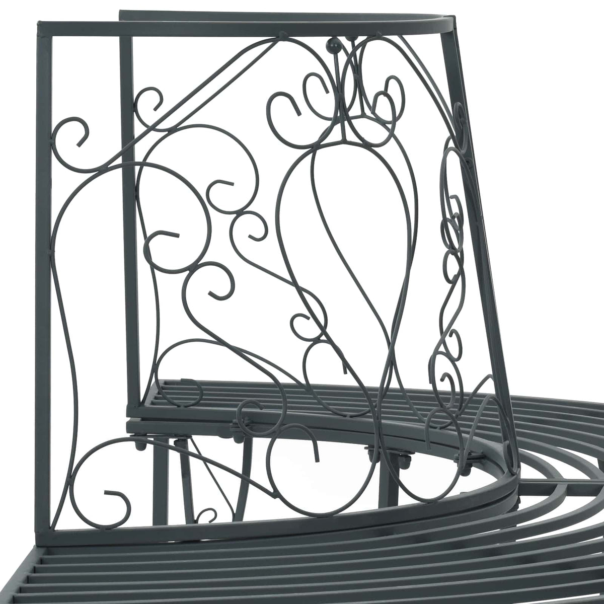 Tree Bench 4-Seater 160 x 80 x 89 cm Steel Silver Grey