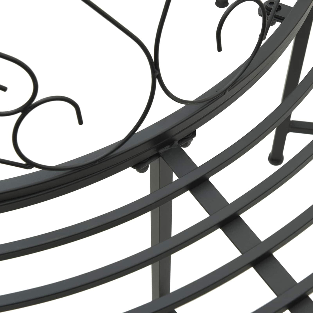 Tree Bench 8-Seater Ø 160 x 89 cm Steel Black Round