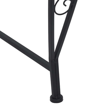 Tree Bench 4-Seater 160 x 80 x 89 cm Steel Black Half-round