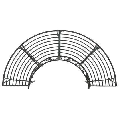 Tree Bench 4-Seater 160 x 80 x 89 cm Steel Black Half-round