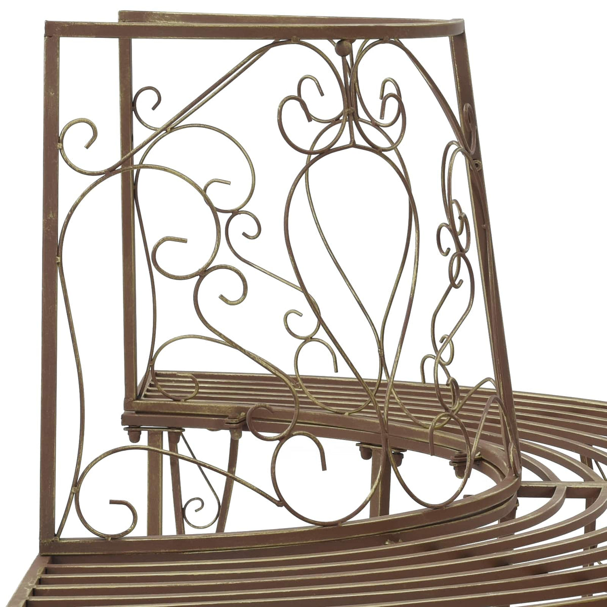 Tree Bench 4-Seater 160 x 80 x 89 cm Steel Antique Brown