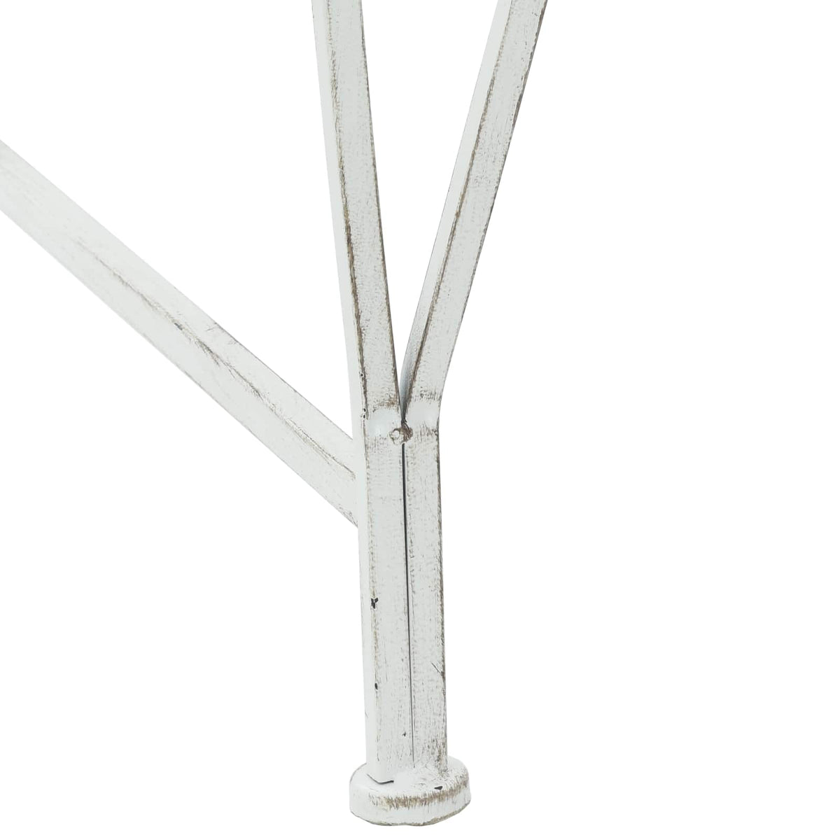 Tree Bench 4-Seater 160 x 80 x 89 cm Steel Antique White