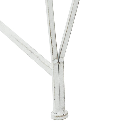 Tree Bench 4-Seater 160 x 80 x 89 cm Steel Antique White