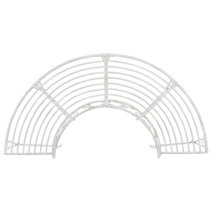 Tree Bench 4-Seater 160 x 80 x 89 cm Steel Antique White