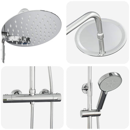 Thermostatic Shower System Set Chrome SS201