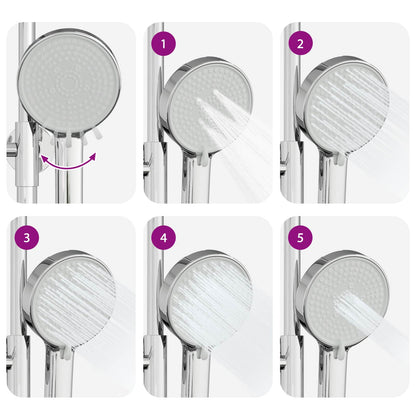 Thermostatic Shower System Set Chrome SS201