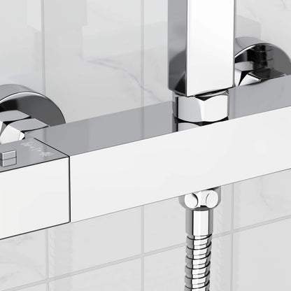 Thermostatic Shower Mixer Stainless Steel 201 25.5 x 7 x 6 cm