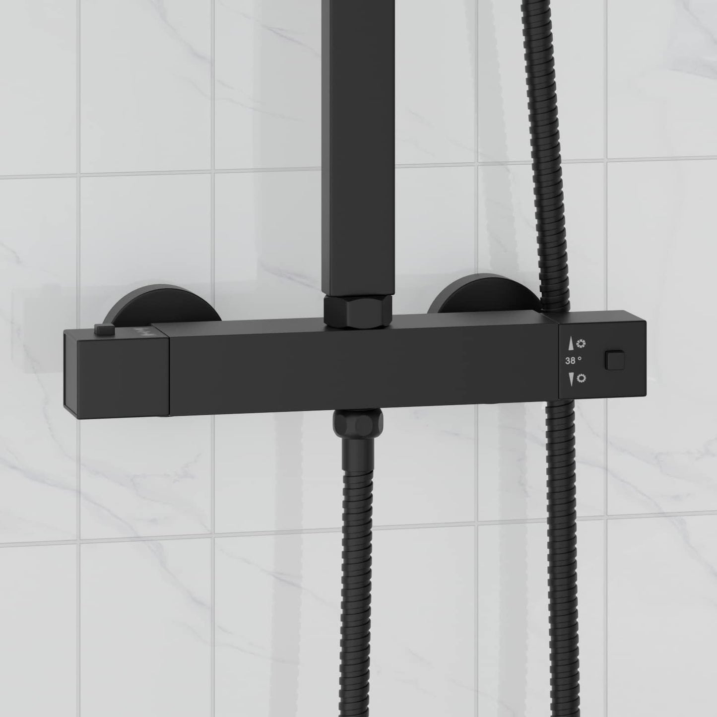 Thermostatic Shower Mixer Stainless Steel 201 25.5 x 7 x 6 cm