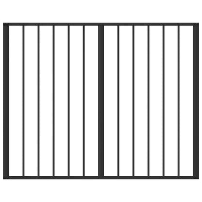 Dog Gate 4 pcs Black 100 x 80 cm Galvanised Steel