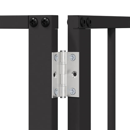 Dog Gate 6 pcs Black 100 x 80 cm Galvanised Steel