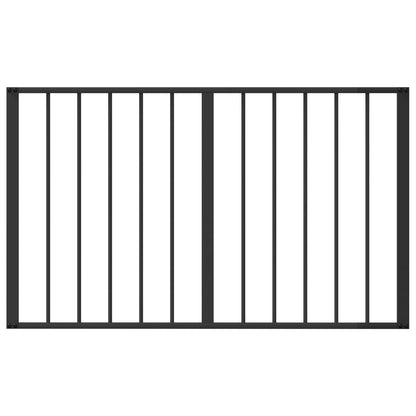Dog Gate 2 pcs Black 100 x 60 cm Galvanised Steel