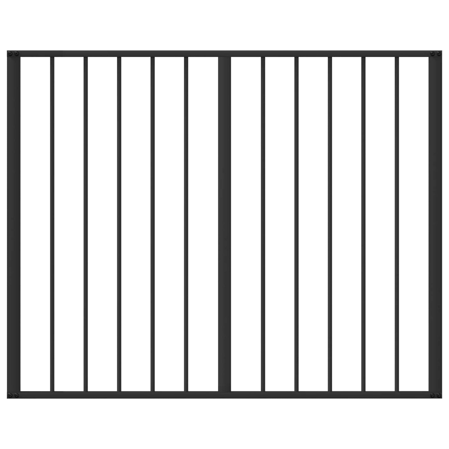 Dog Gate 10 pcs Black 100 x 60 cm Galvanised Steel