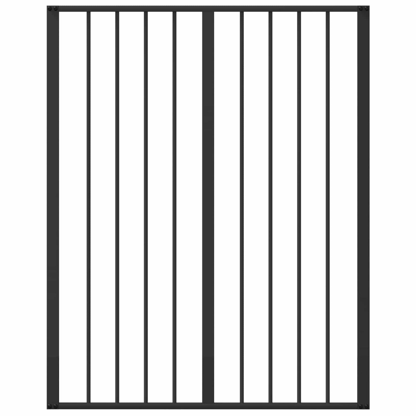 Dog Gate 6 pcs Black 80 x 100 cm Galvanised Steel