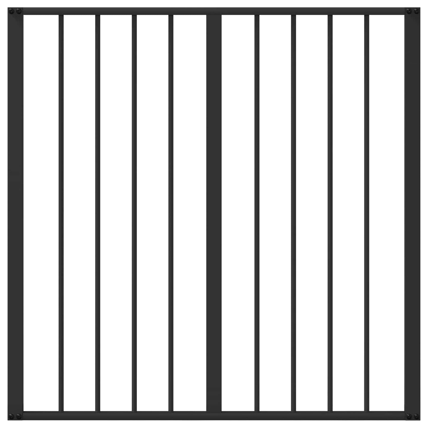 Dog Gate 8 pcs Black 80 x 80 cm Galvanised Steel