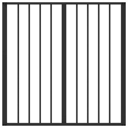 Dog Gate 8 pcs Black 80 x 80 cm Galvanised Steel