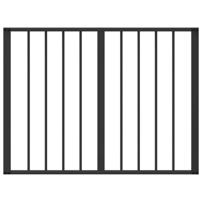 Dog Gate 8 pcs Black 80 x 60 cm Galvanised Steel