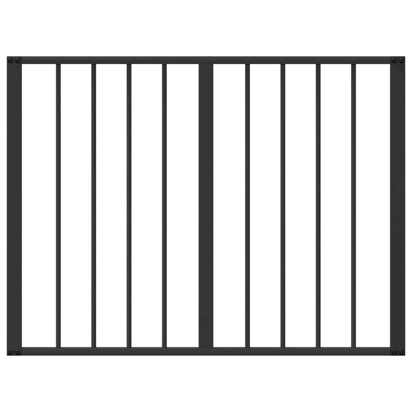 Dog Gate 10 pcs Black 80 x 60 cm Galvanised Steel