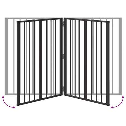 Dog Gate 2 pcs Black 60 x 80 cm Galvanised Steel