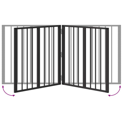 Dog Gate 2 pcs Black 60 x 60 cm Galvanised Steel
