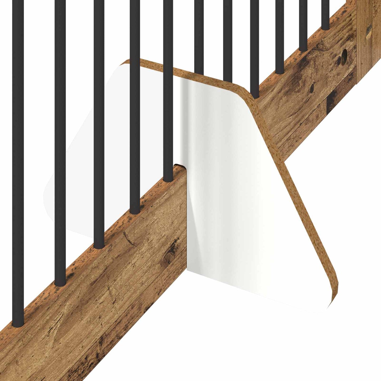 Foldable Dog Gate with Stands 2 pcs Old Wood 200.5 cm