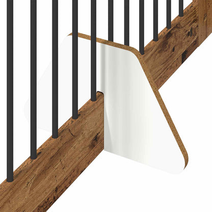 Foldable Dog Gate with Stands 2 pcs Old Wood 200.5 cm