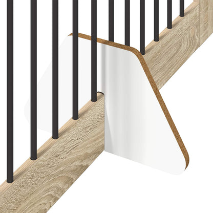 Foldable Dog Gate with Stands 4 pcs Sonoma Oak 401 cm