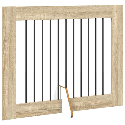 Foldable Dog Gate with Stands 4 pcs Sonoma Oak 401 cm