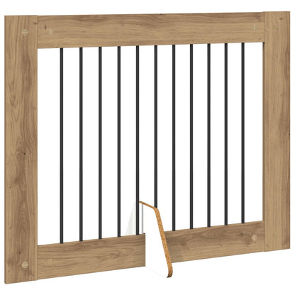 Foldable Dog Gate with Stands 4 pcs Artisan Oak 401 cm