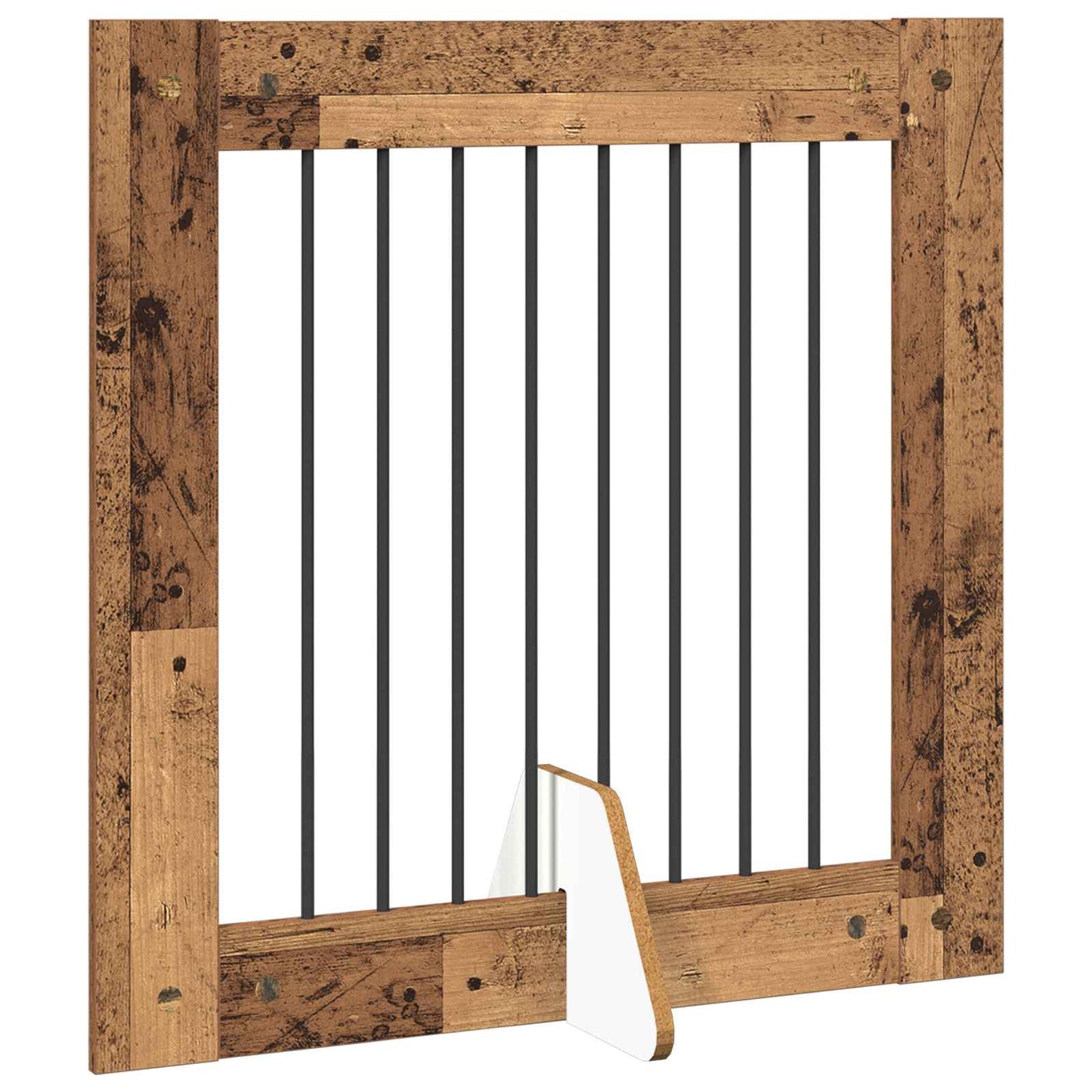 Foldable Dog Gate with Stands 2 pcs Old Wood 160.5 cm