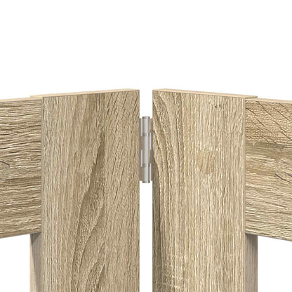 Foldable Dog Gate with Stands 4 pcs Sonoma Oak 321 cm