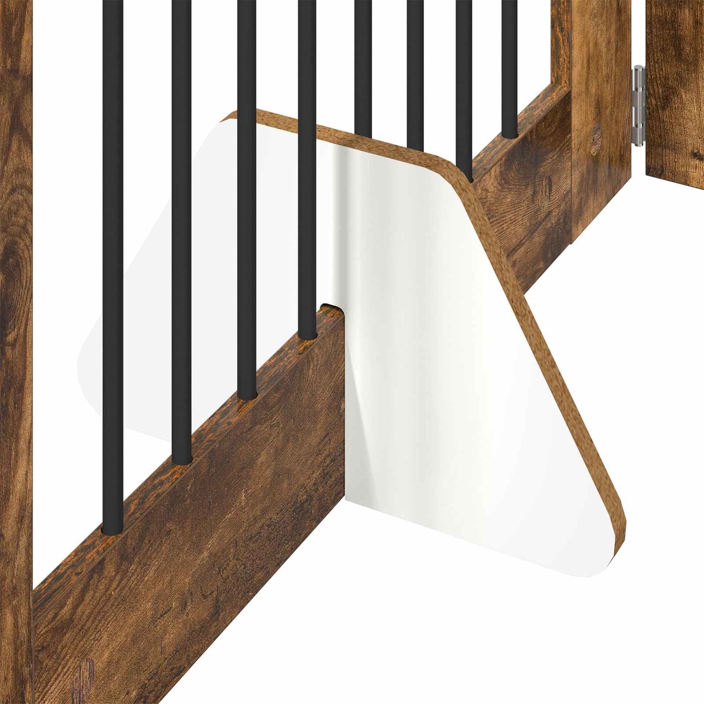 Foldable Dog Gate with Stands 6 pcs Smoked Oak 482 cm