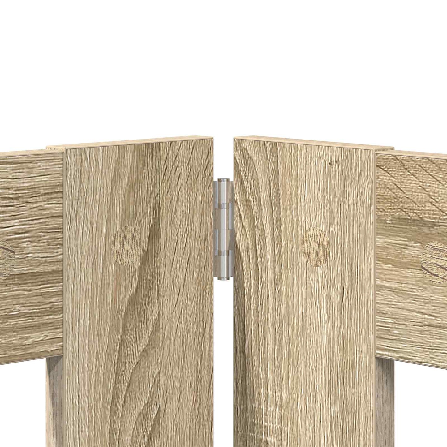 Foldable Dog Gate with Stands 4 pcs Sonoma Oak 241 cm