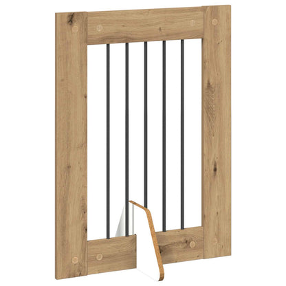 Foldable Dog Gate with Stands 4 pcs Artisan Oak 241 cm