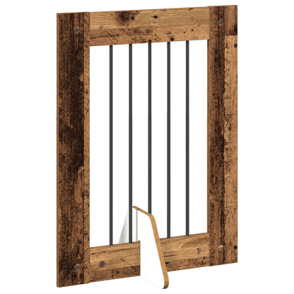 Foldable Dog Gate with Stands 6 pcs Old Wood 362 cm