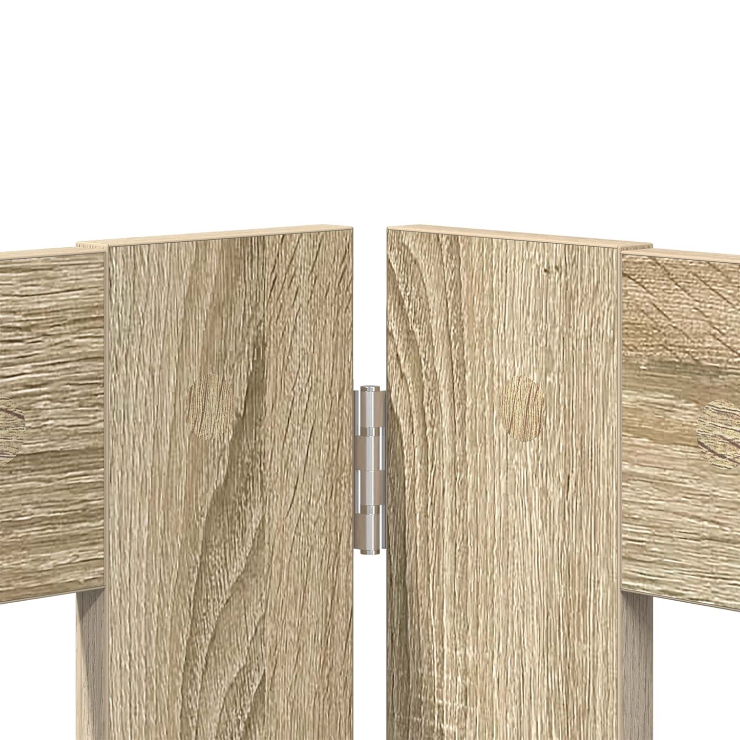 Foldable Dog Gate with Stands 2 pcs Sonoma Oak 200.5 cm