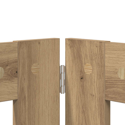 Foldable Dog Gate with Stands 2 pcs Artisan Oak 200.5 cm